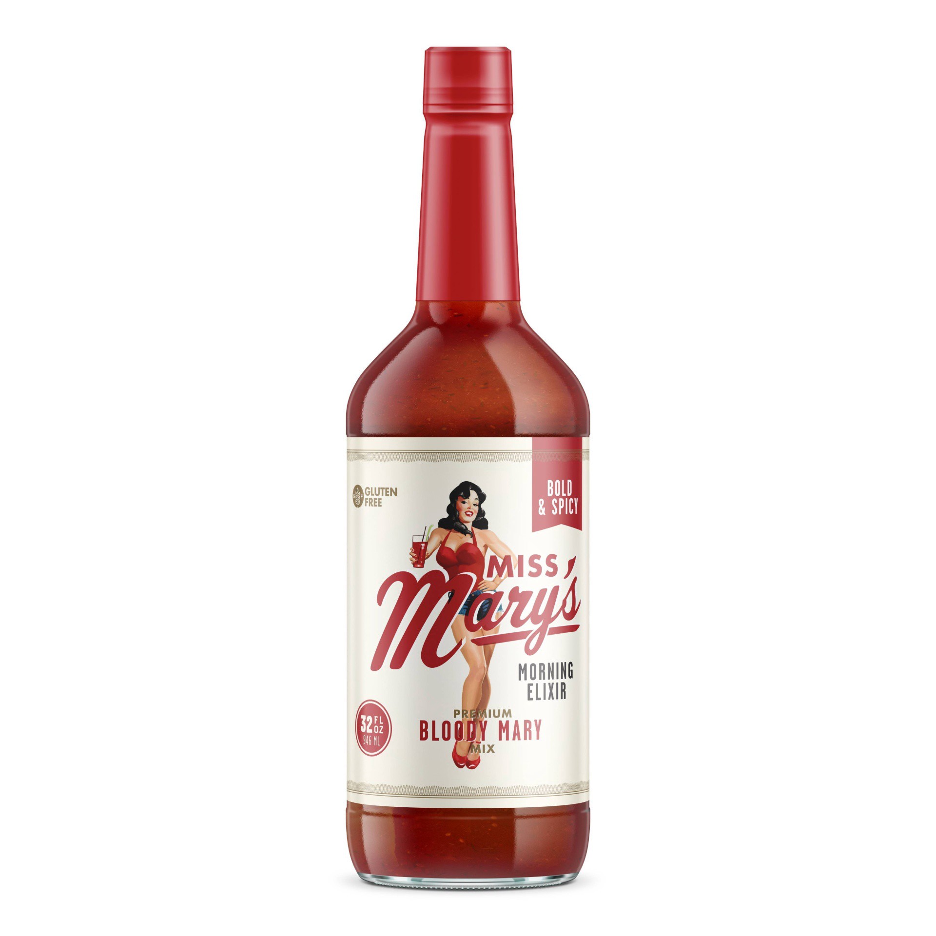 slide 1 of 9, Miss Mary's Premium Mix Bloody Mary Bold & Spicy Morning Elixir 32 oz, 32 oz