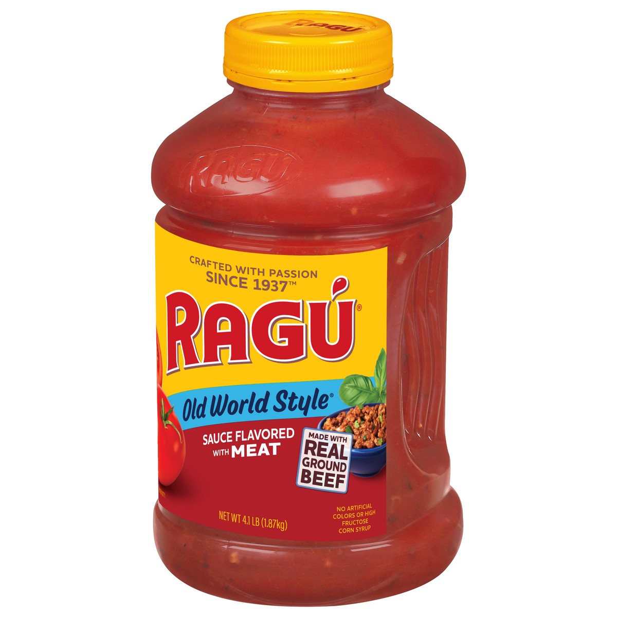 slide 7 of 13, Ragu Old World Style Flavored with Meat Sauce 4.1 lb, 4.1 lb