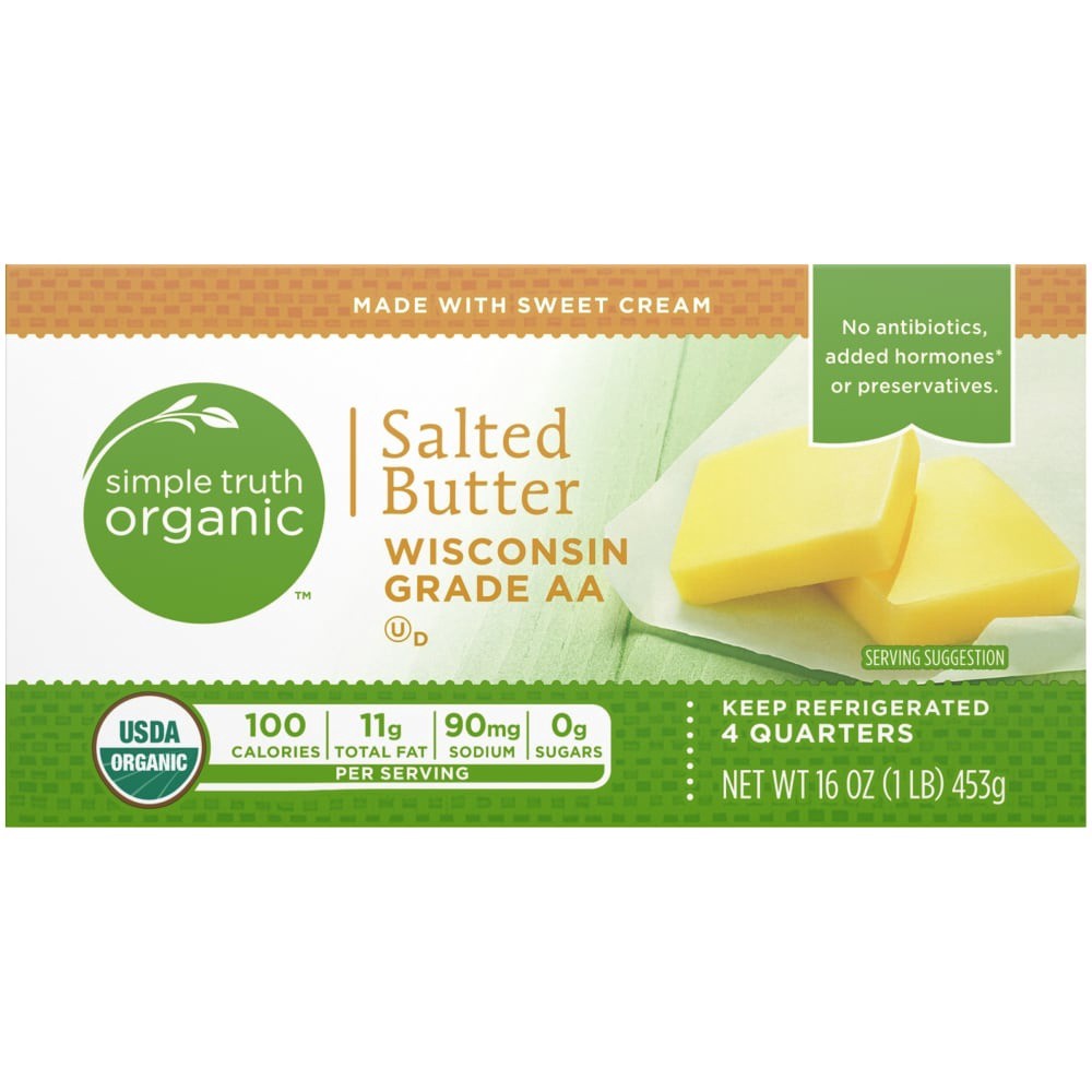 slide 3 of 6, Simple Truth Organic Salted Butter, 16 oz