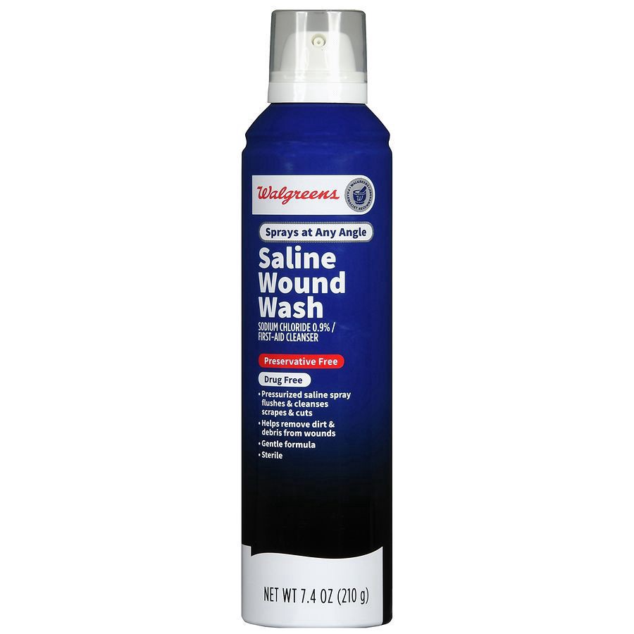 slide 5 of 5, Walgreens Saline Wound Wash (Max 3), 7.4 oz