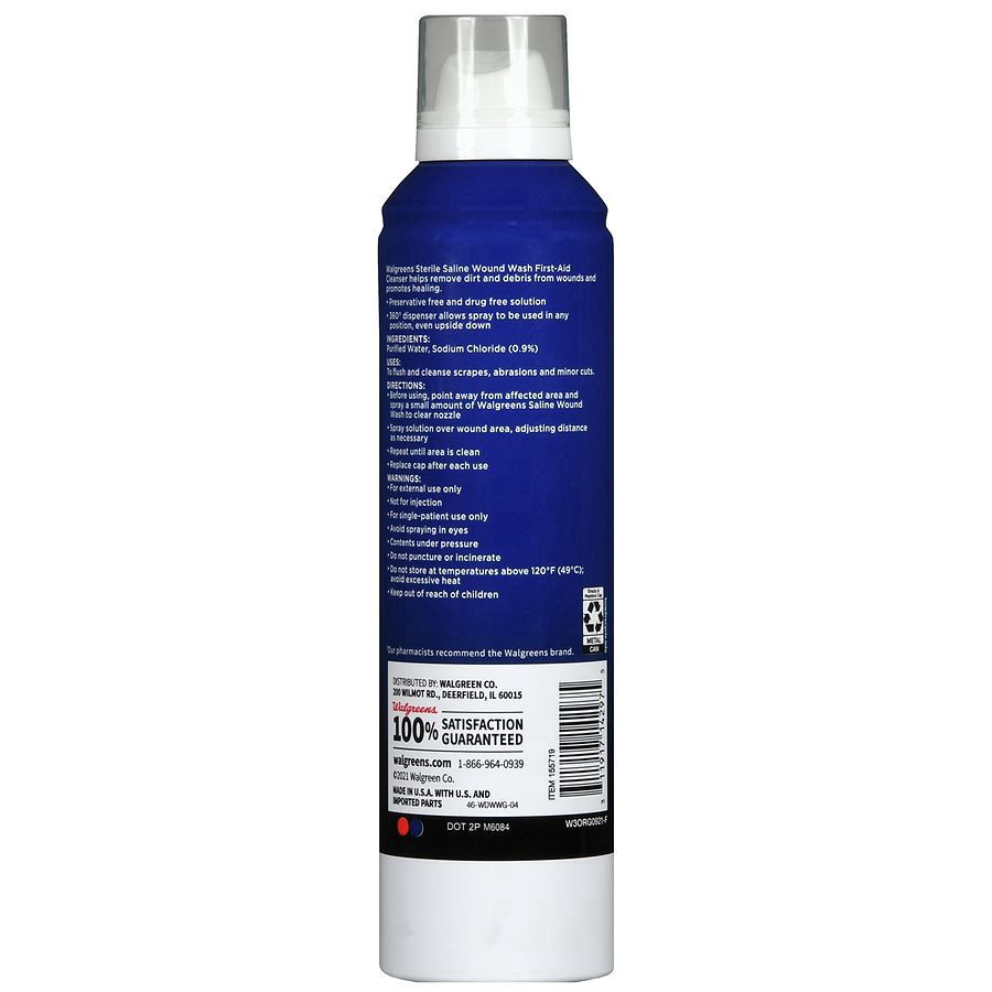 slide 3 of 5, Walgreens Saline Wound Wash (Max 3), 7.4 oz