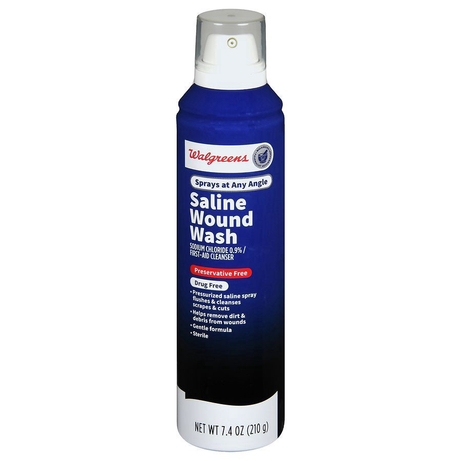 slide 1 of 5, Walgreens Saline Wound Wash (Max 3), 7.4 oz