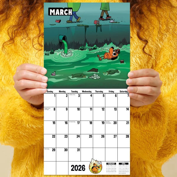 slide 4 of 5, TF Publishing 2026 TF Publishing Humor Mini Monthly Wall Calendar, 7"" x 7"", This is Fine, January To December, 1 ct