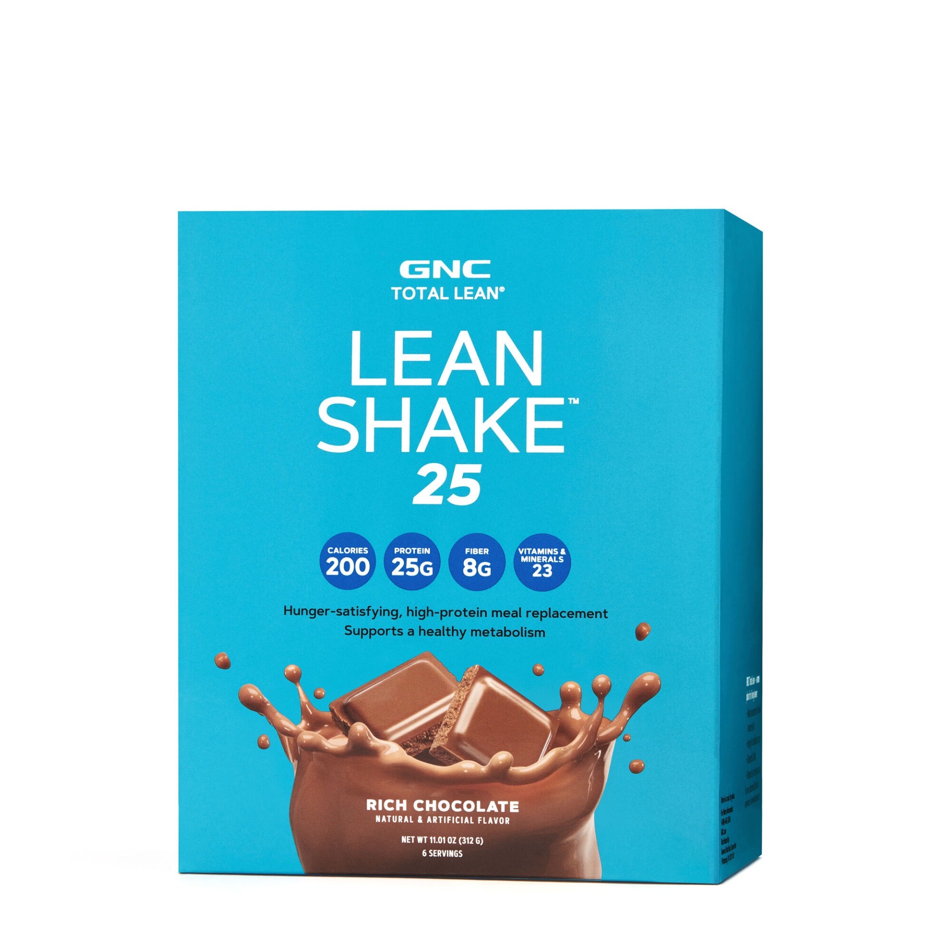 slide 1 of 1, GNC Total Lean Lean Shake 25 - Rich Chocolate (California Only), 6 ct