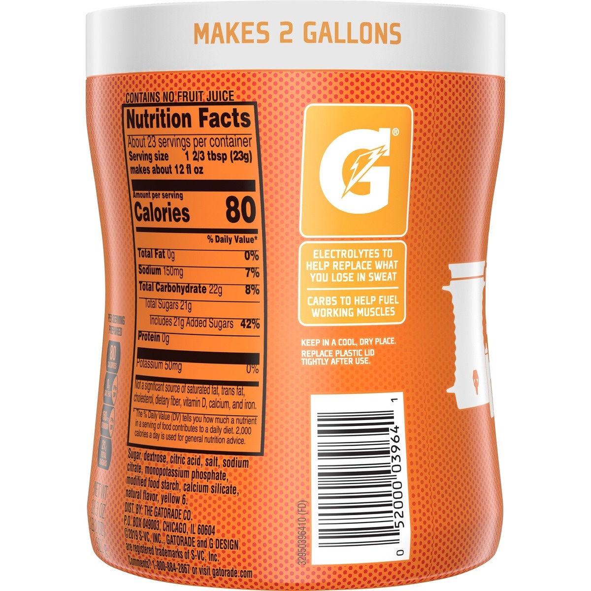 slide 5 of 6, Gatorade Orange Thirst Quencher Powder, 18 oz