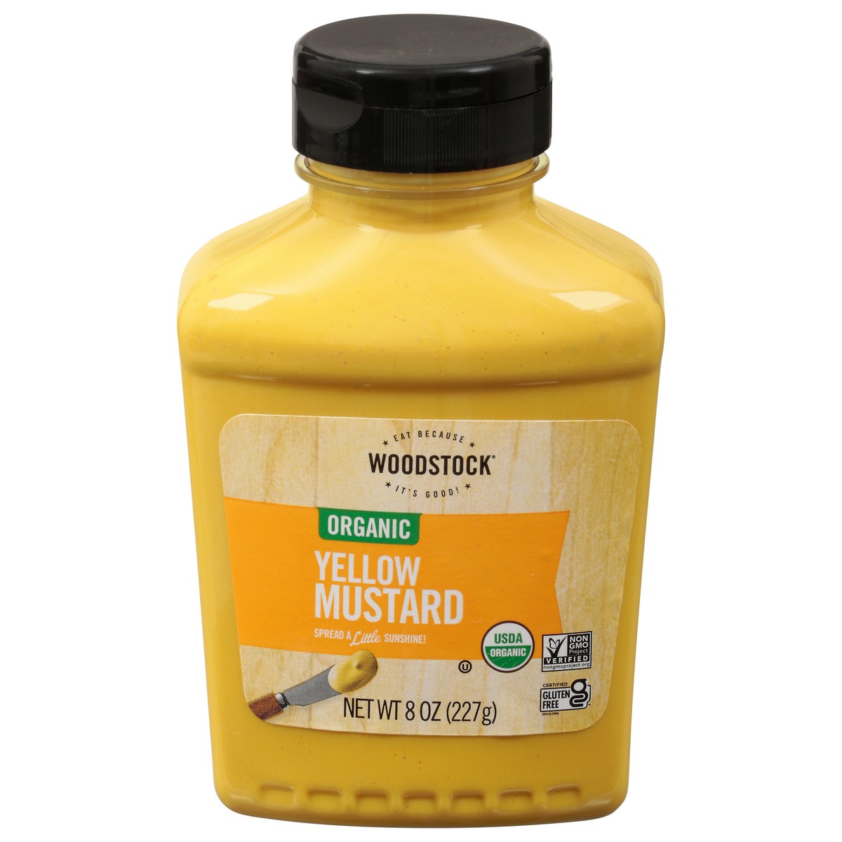 slide 1 of 9, Woodstock Yellow Organic Mustard 8 oz, 8 oz