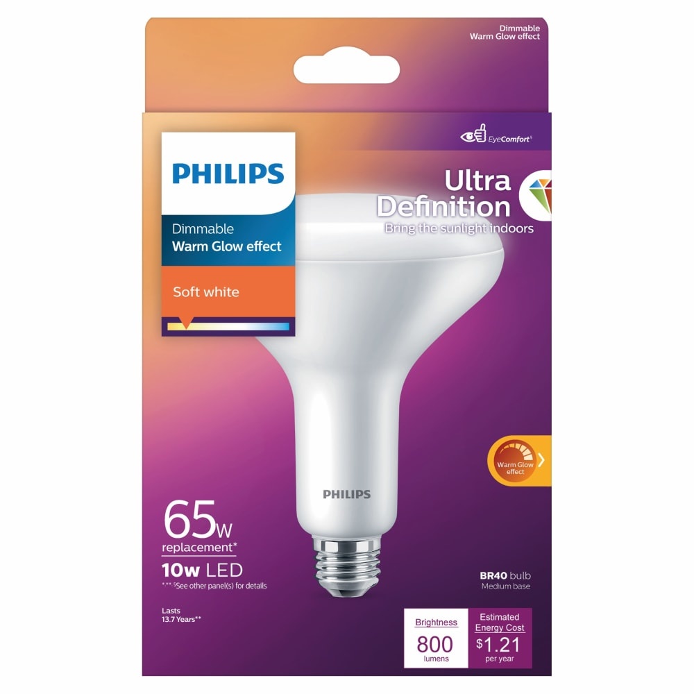 slide 1 of 2, 10-Watt (65-Watt) Br40 Medium Base Light Bulb, 1 ct