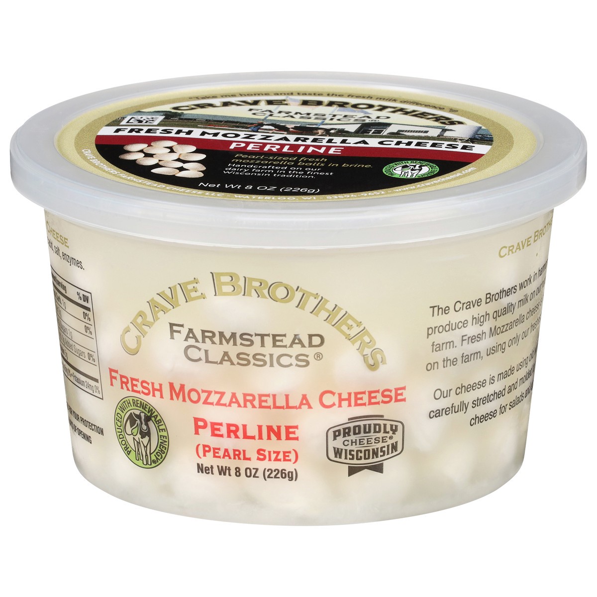 slide 2 of 4, Crave Brothers Farmstead Classics Fresh Mozzarella Cheese Pearl Size 8 oz, 