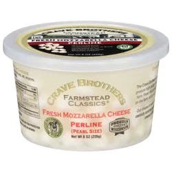 Crave Brothers Farmstead Classics Fresh Mozzarella Cheese, Pearl Size, 8 oz