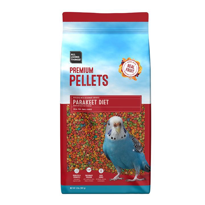 slide 1 of 1, All Living Things Parakeet Fruit Pellets Food, 2 lb