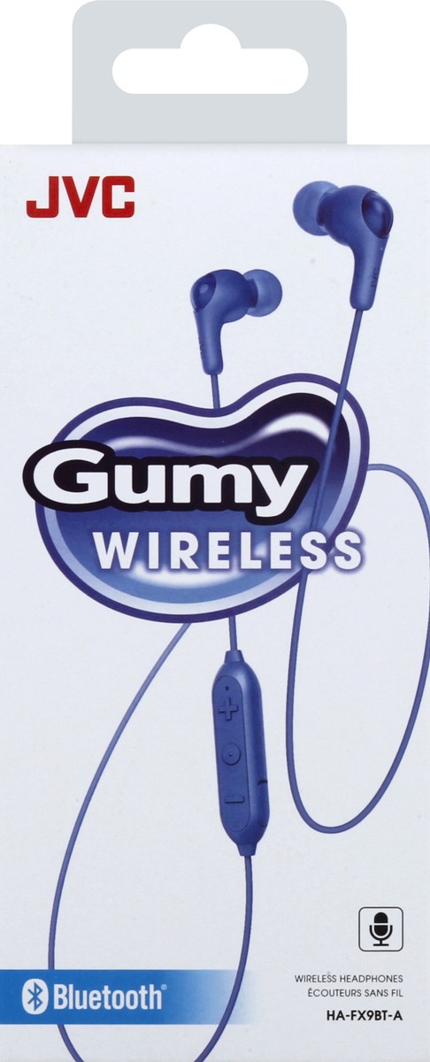 slide 6 of 11, JVC Gumy Wireless Berry Blue Wireless Headphones 1 ea, 1 ea