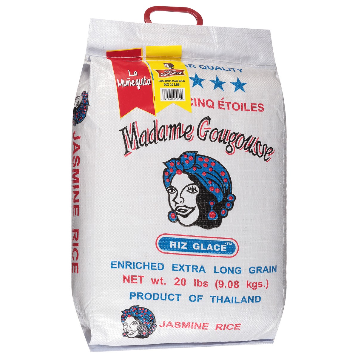 slide 2 of 10, Madame Gougousse Riz Glace Enriched Extra Long Grain Jasmine Rice 20 lb, 20 lb