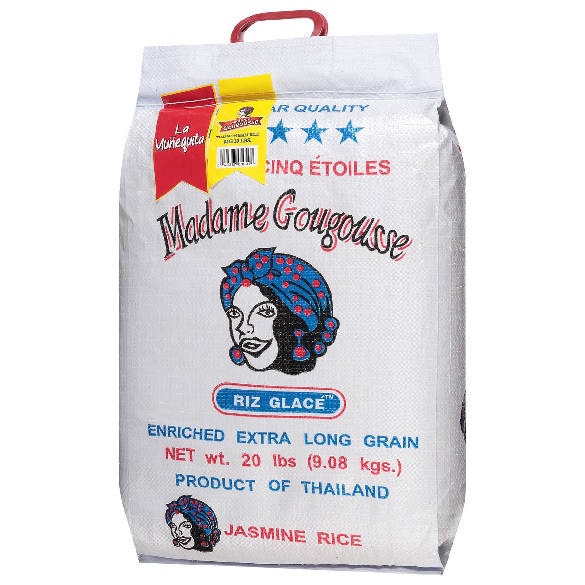 slide 8 of 10, Madame Gougousse Riz Glace Enriched Extra Long Grain Jasmine Rice 20 lb, 20 lb