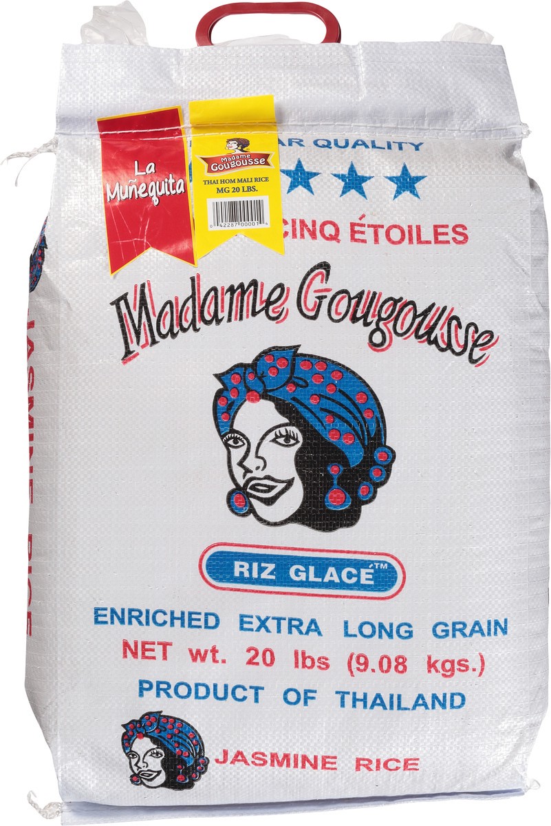 slide 6 of 10, Madame Gougousse Riz Glace Enriched Extra Long Grain Jasmine Rice 20 lb, 20 lb