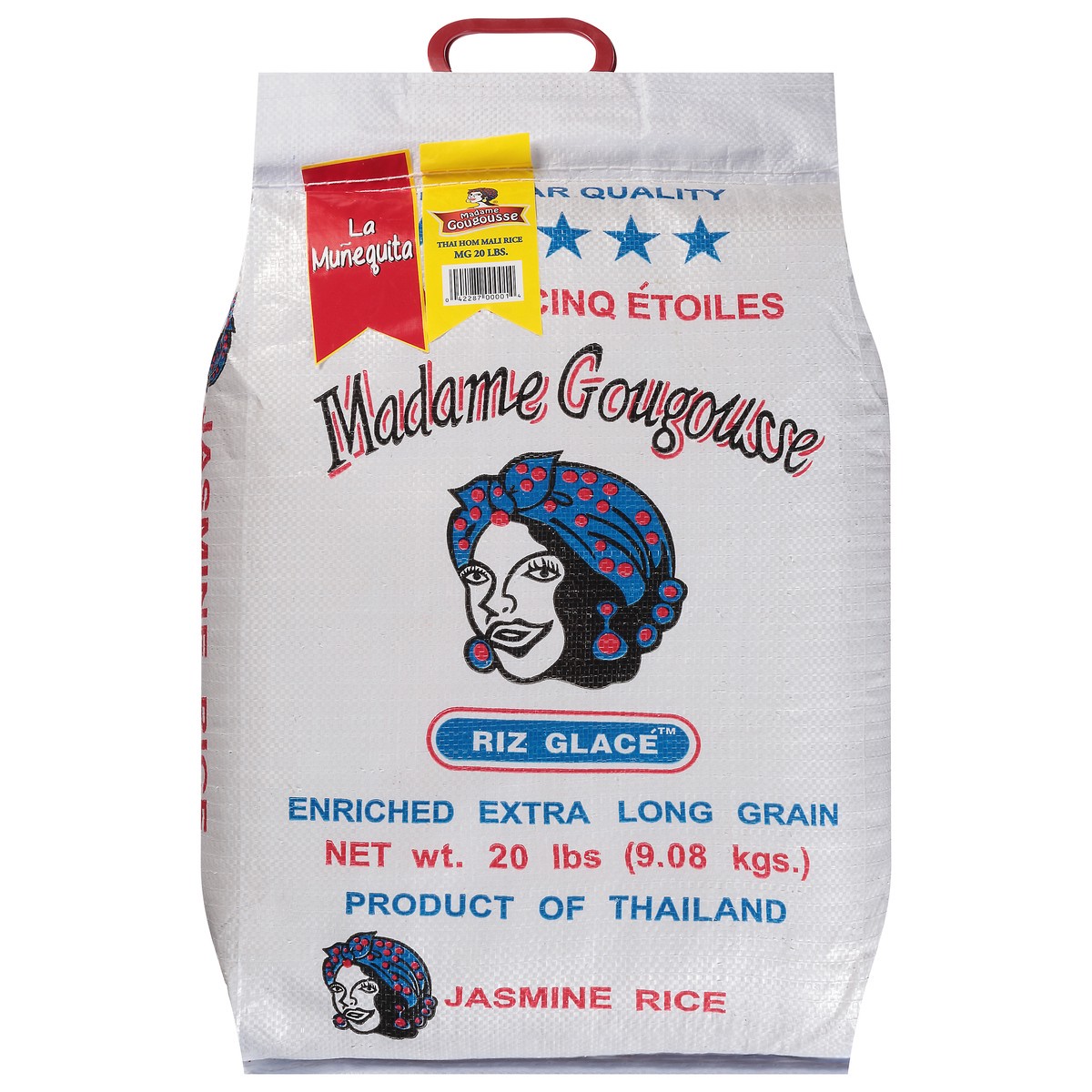 slide 1 of 10, Madame Gougousse Riz Glace Enriched Extra Long Grain Jasmine Rice 20 lb, 20 lb