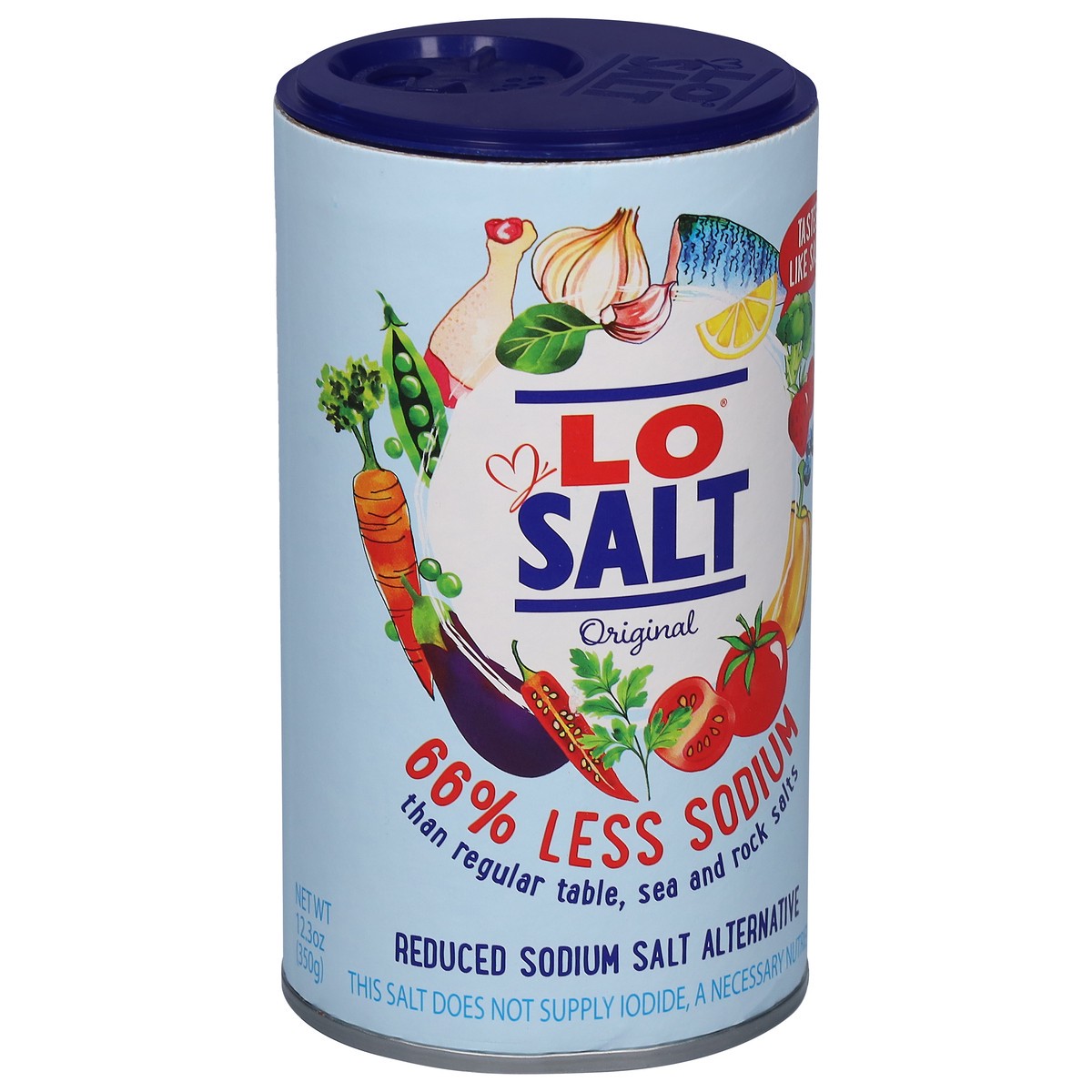 slide 3 of 9, Lo Salt Reduced Sodium Original Salt Alternatives 12.3 oz, 12.3 oz