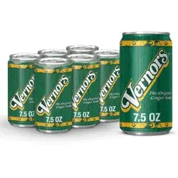 Vernors Ginger Soda, 7.5 fl oz cans, 6 pack