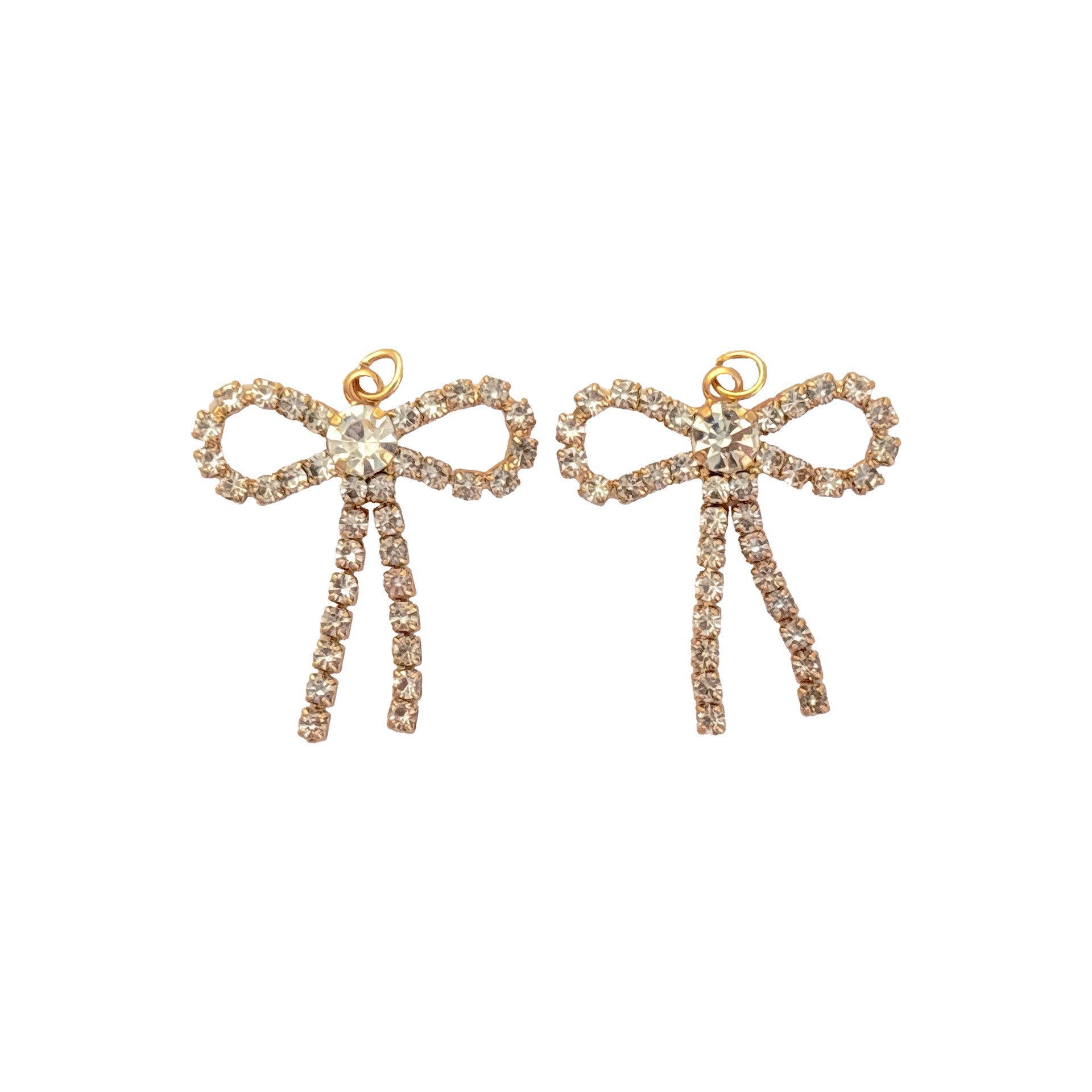 slide 3 of 3, Blue Moon Studio Gold-Colored Claw Chain Bow Charms, 2ct., 2 ct
