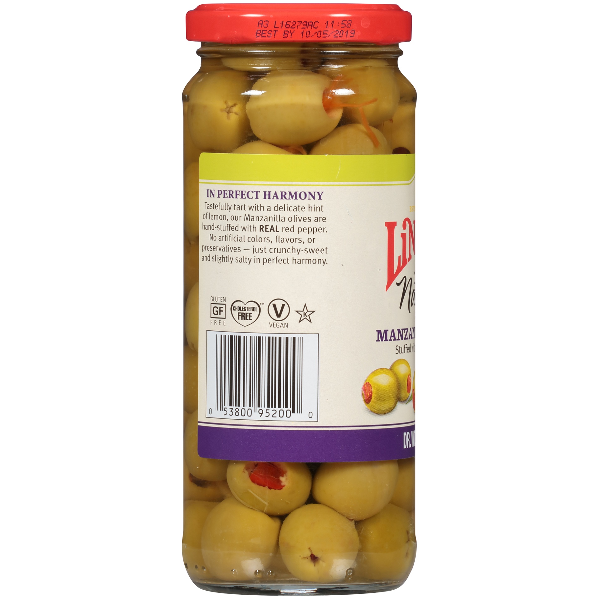 slide 2 of 6, Lindsay Naturals Spanish Manzanilla Olives Stuffed With Real Red Pepper, 7 oz