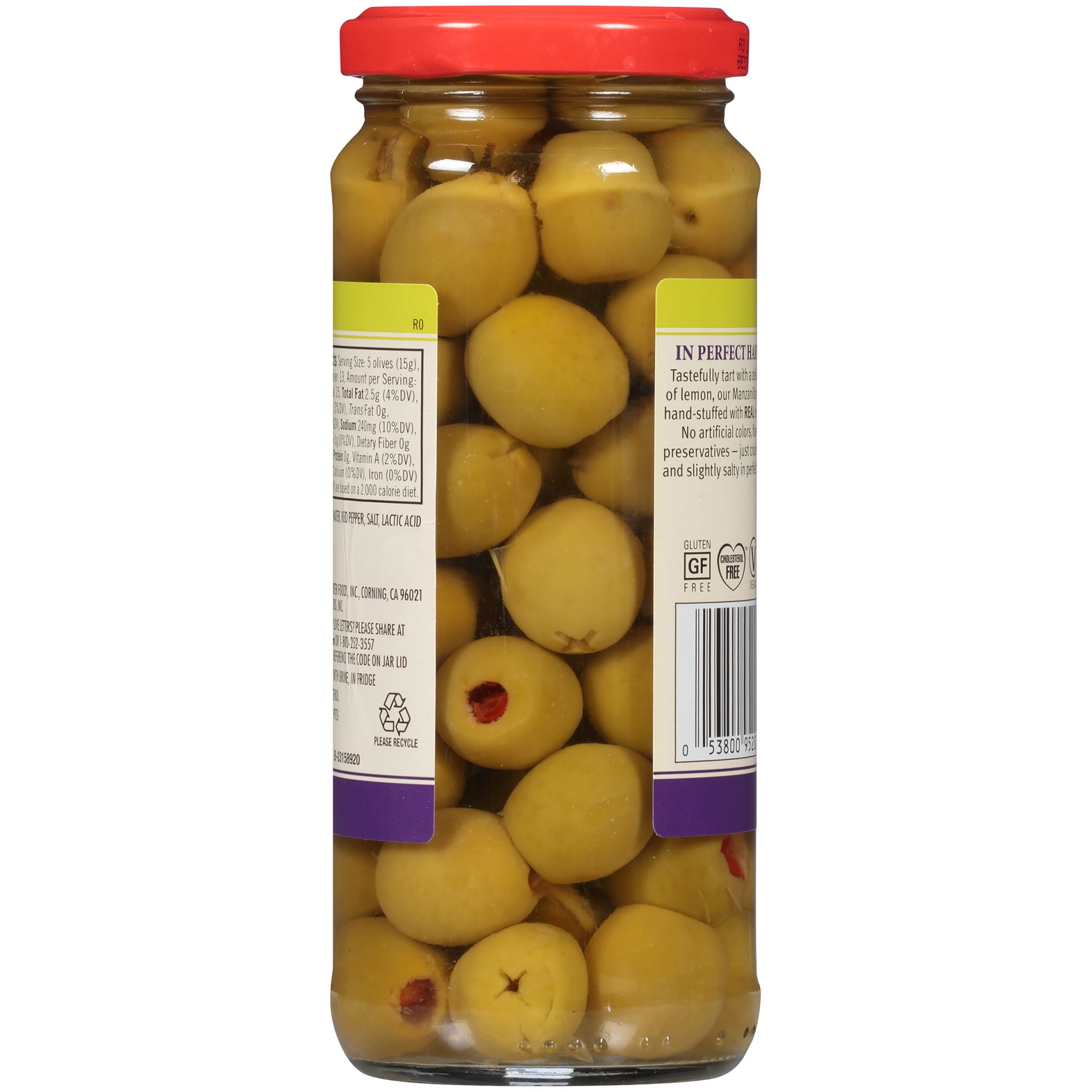 slide 4 of 6, Lindsay Naturals Spanish Manzanilla Olives Stuffed With Real Red Pepper, 7 oz