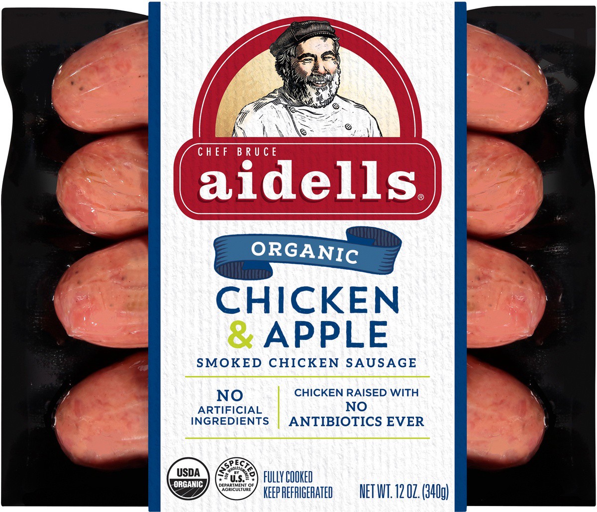 slide 4 of 8, Aidells Chicken Sausages, 12 oz