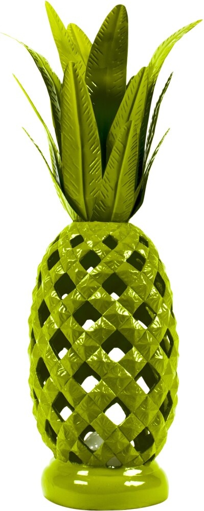 slide 1 of 1, HD Designs Outdoors Lighted Pineapple Decor - Green, 1 ct