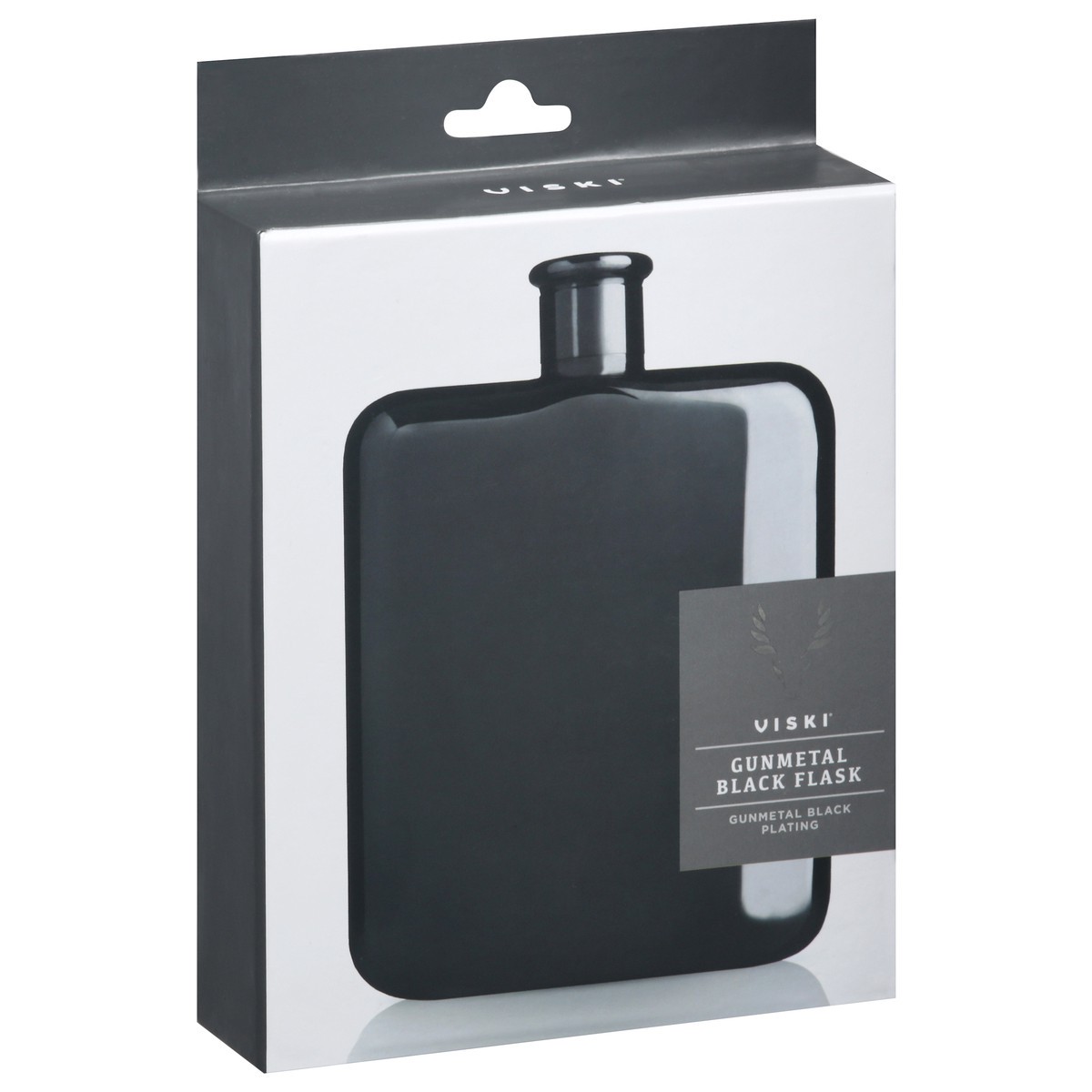 slide 8 of 9, Viski Gunmetal Black Flask 1 ea, 1 ct