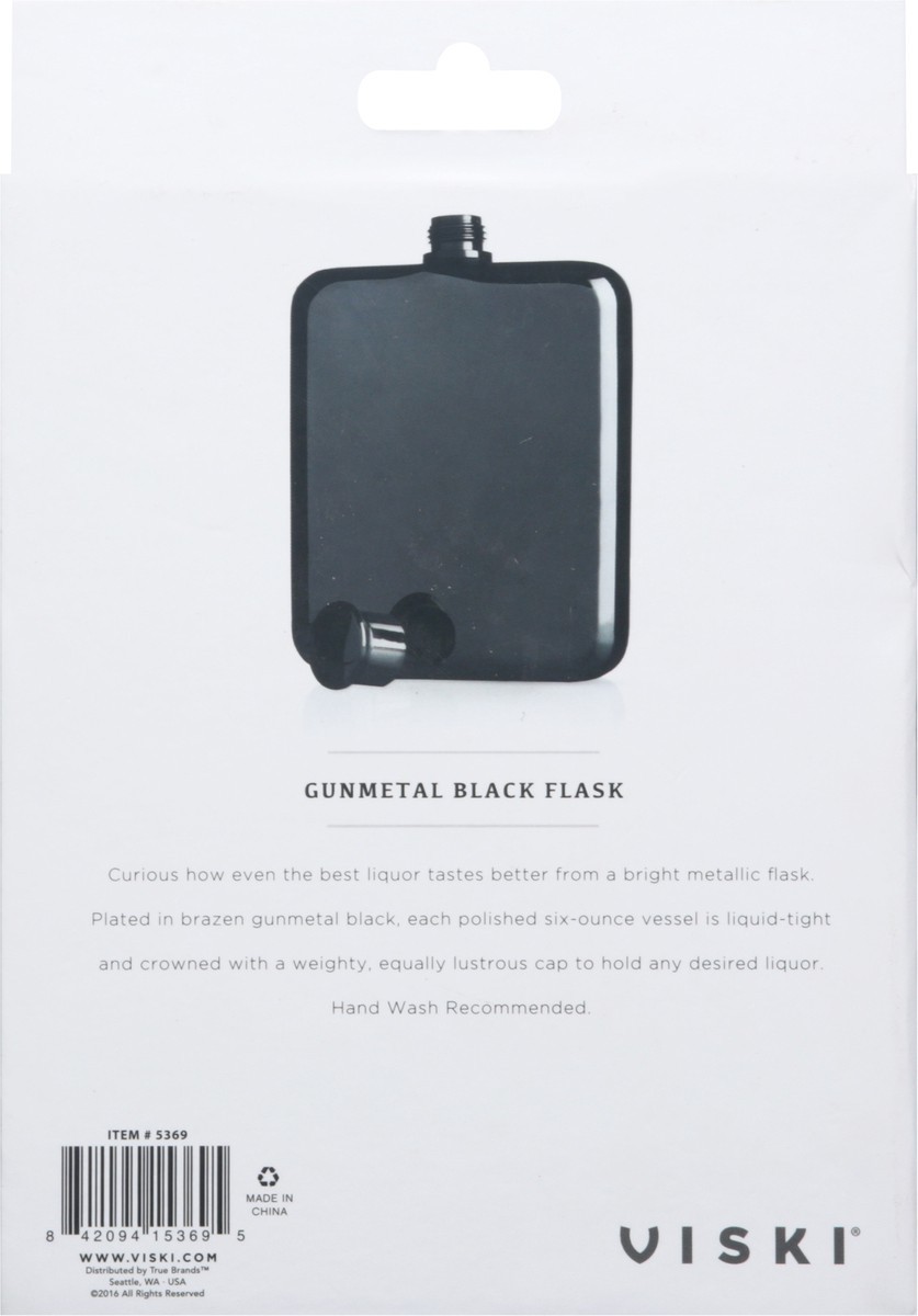 slide 9 of 9, Viski Gunmetal Black Flask 1 ea, 1 ct