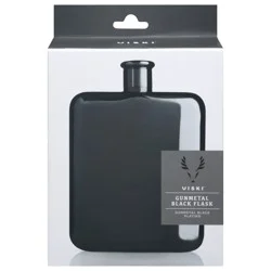 Viski Gunmetal Black Flask 1 ea