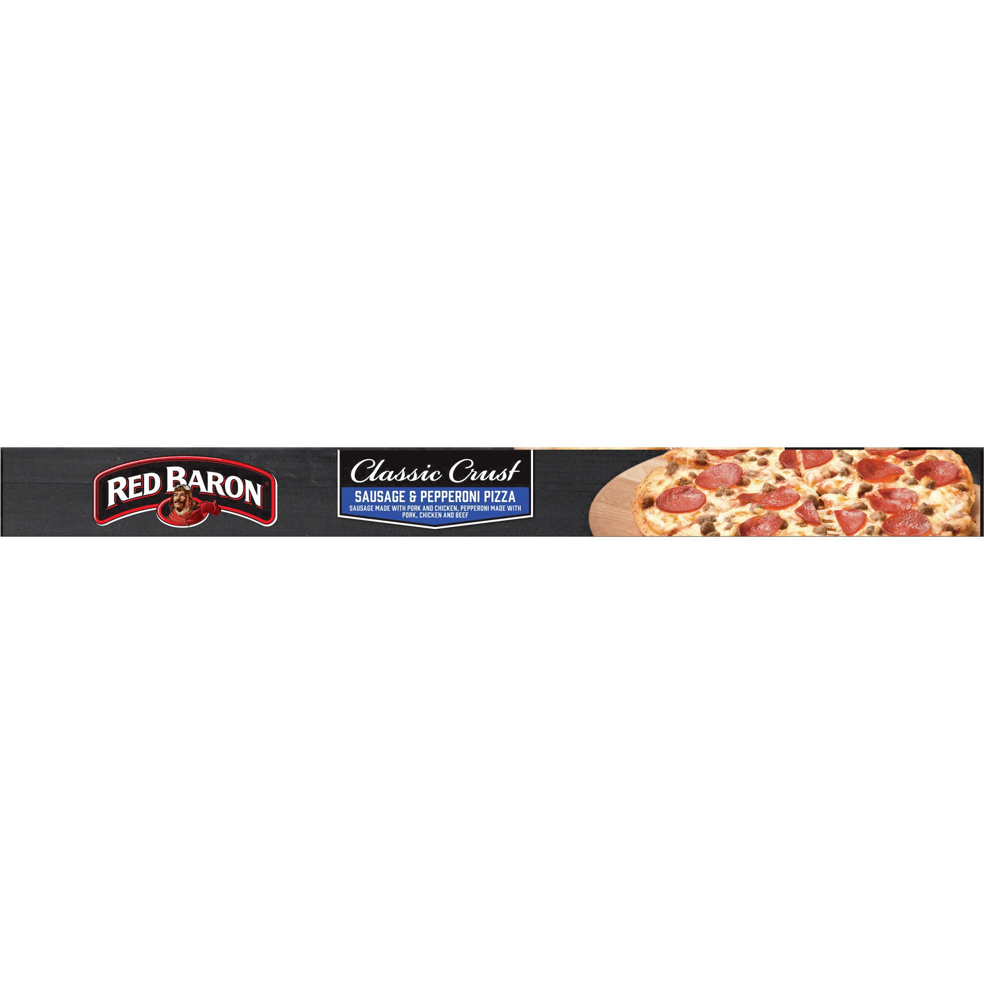 slide 10 of 49, Red Baron Sausage and Pepperoni Classic Crust Frozen Pizza, 21.95 oz