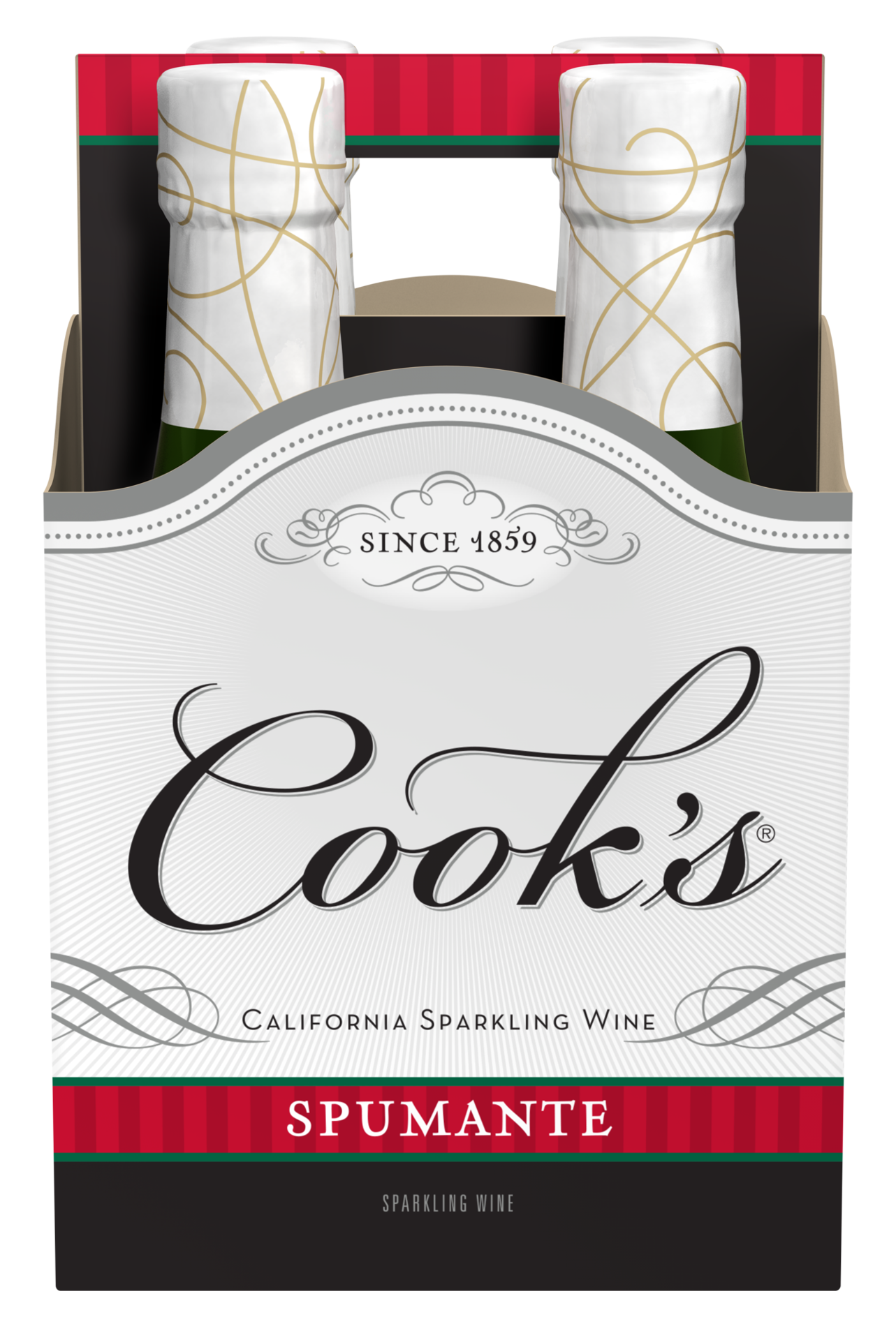 slide 1 of 7, Cook's California Champagne Spumante White Sparkling Wine, 4 pk 187 mL Mini Bottles, 25.29 fl oz