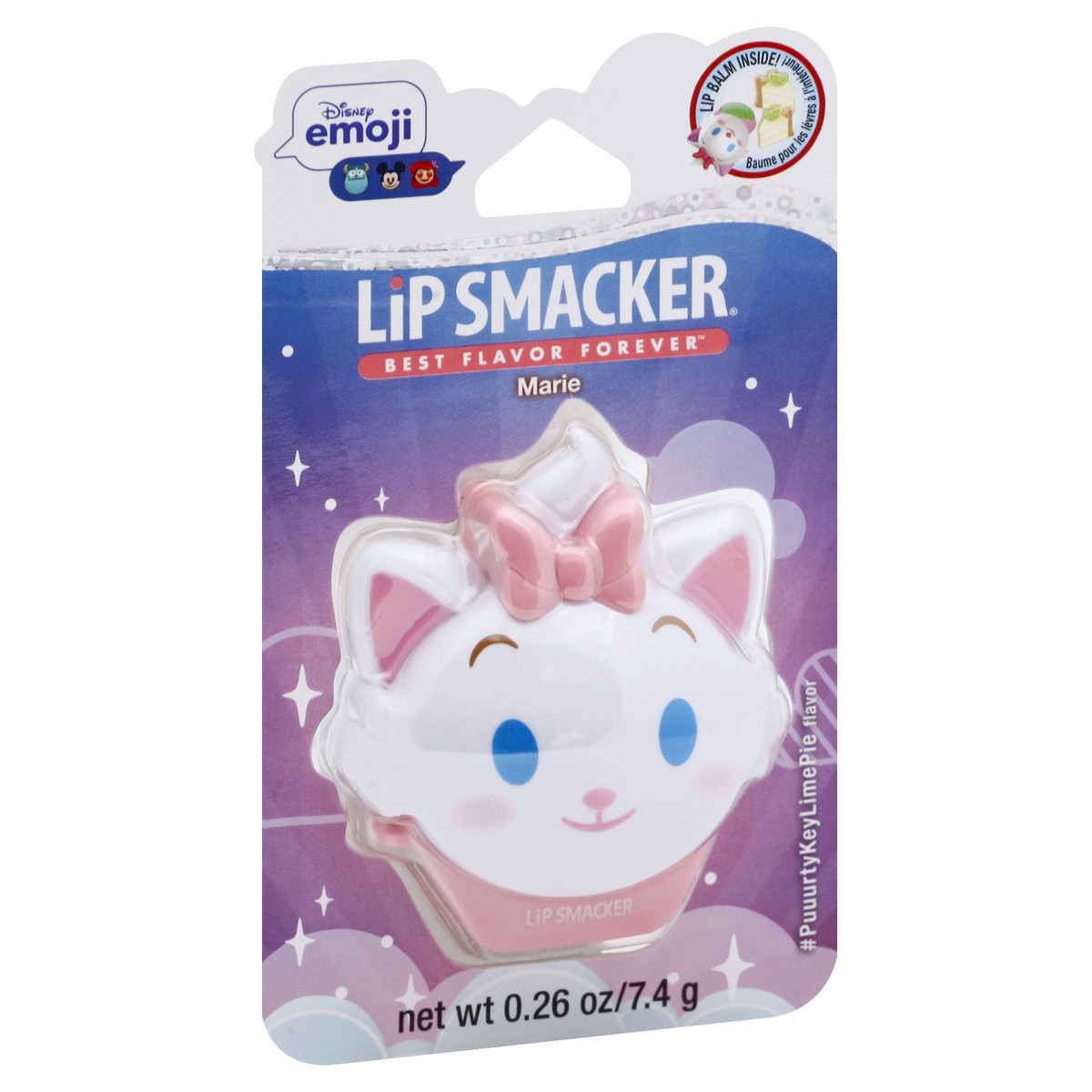 slide 11 of 11, Lip Smacker Disney Emoji Marie Keylime Pie Flavor Lip Balm 0.26 oz, 0.26 oz
