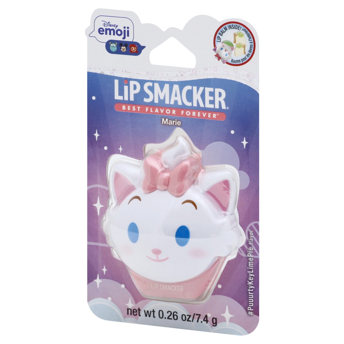 slide 9 of 11, Lip Smacker Disney Emoji Marie Keylime Pie Flavor Lip Balm 0.26 oz, 0.26 oz
