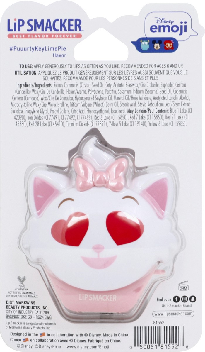 slide 7 of 11, Lip Smacker Disney Emoji Marie Keylime Pie Flavor Lip Balm 0.26 oz, 0.26 oz