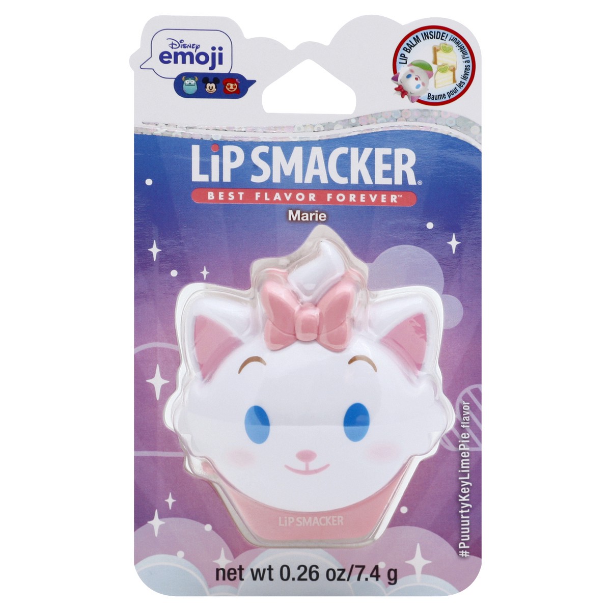 slide 10 of 11, Lip Smacker Disney Emoji Marie Keylime Pie Flavor Lip Balm 0.26 oz, 0.26 oz