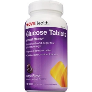 slide 1 of 1, CVS Health Glucose Tablets Grape, 50 ct