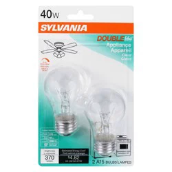 Sylvania Light Bulbs, Appliance, A15, 40 Watts