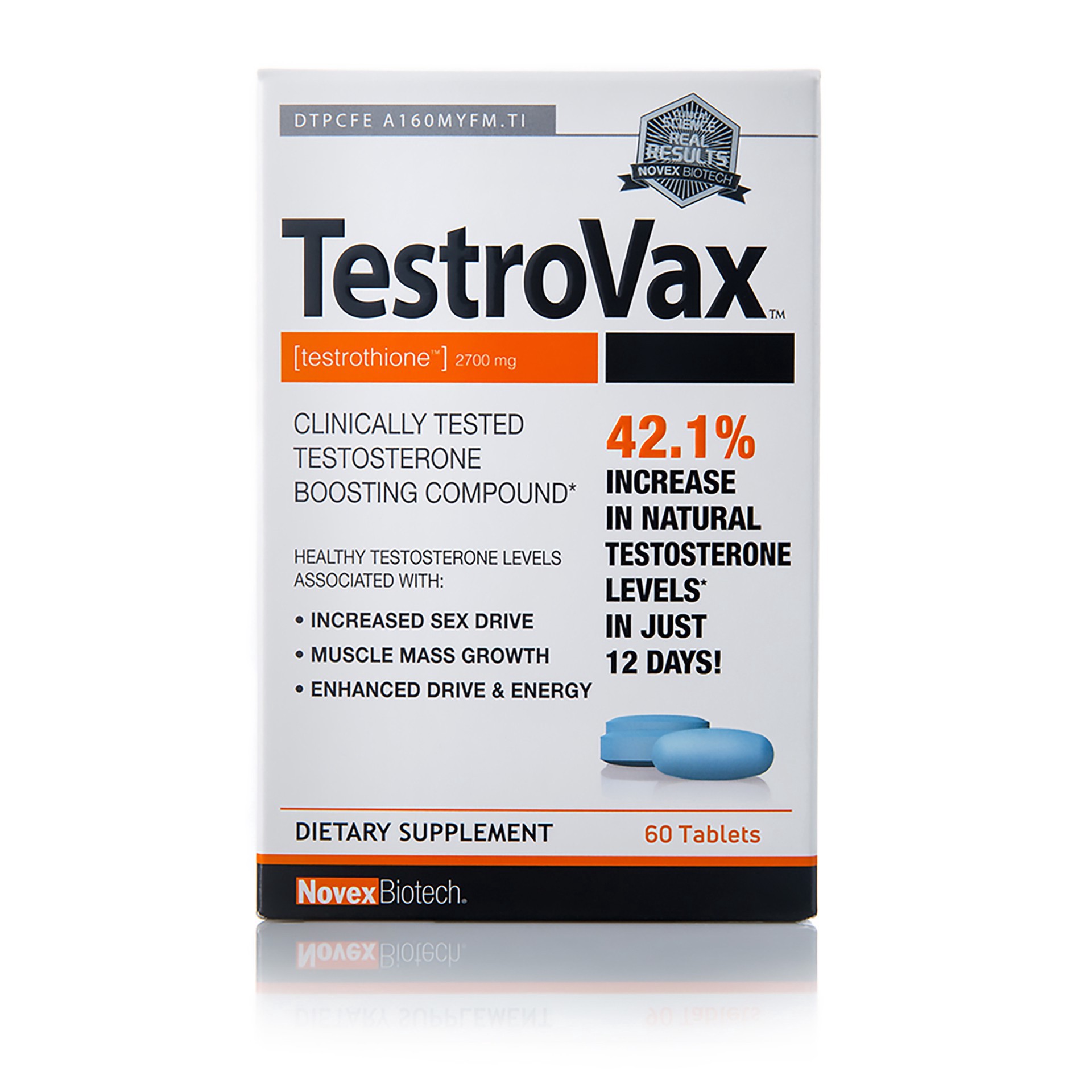 slide 2 of 4, Novex Biotech Testrovax Testosterone Booster 60 Tablets, 60 ct