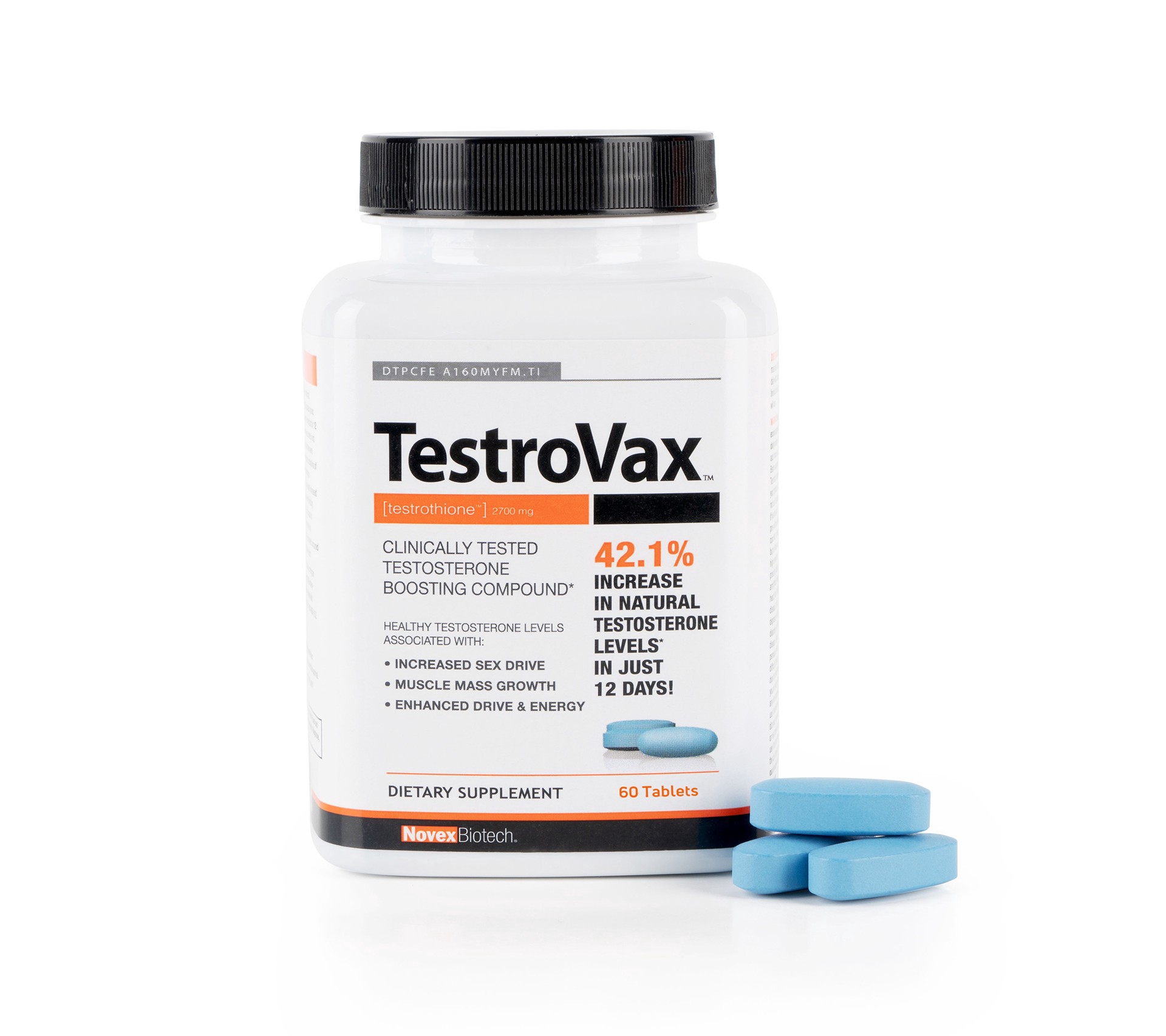 slide 3 of 4, Novex Biotech Testrovax Testosterone Booster 60 Tablets, 60 ct