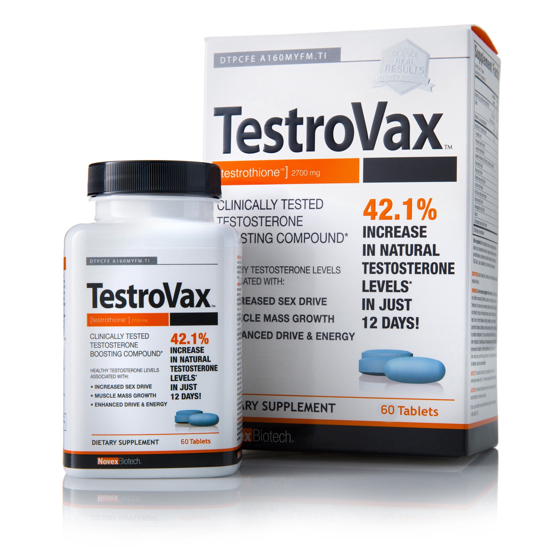 slide 1 of 4, Novex Biotech Testrovax Testosterone Booster 60 Tablets, 60 ct