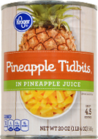 slide 1 of 1, Kroger Pineapple Tidbits In Pineapple Juice, 20 oz