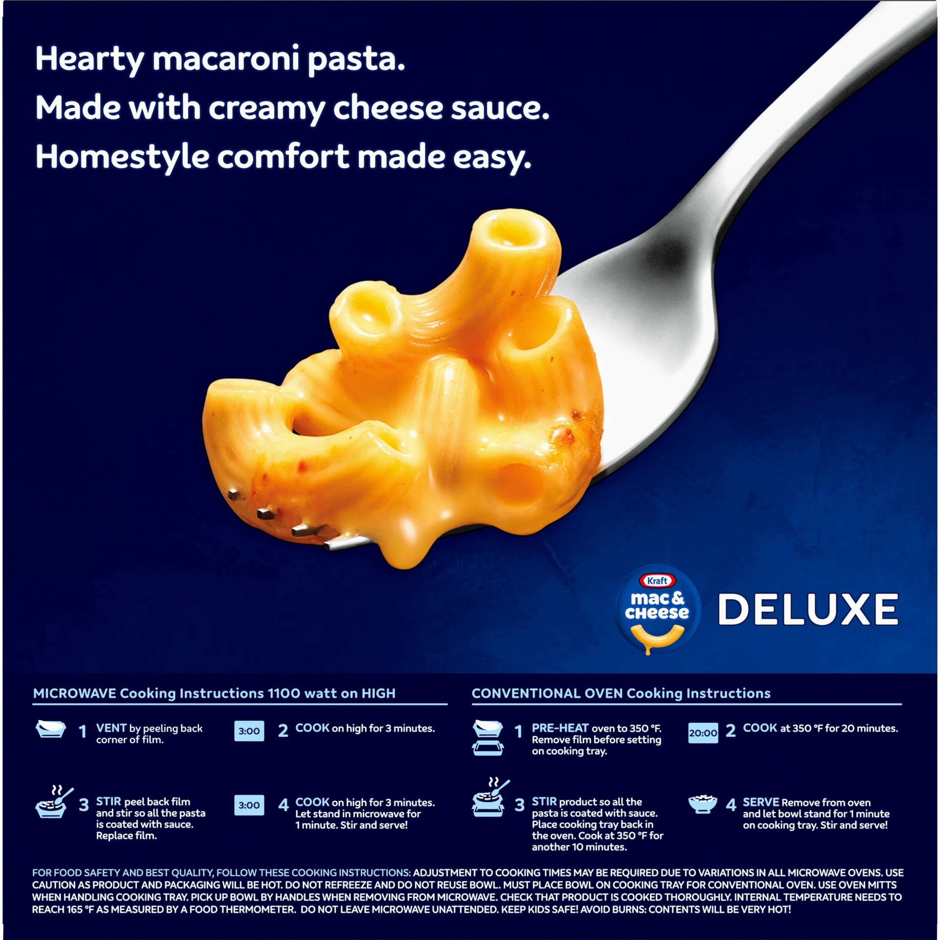 slide 2 of 7, Kraft Deluxe Frozen Meal, Original Cheddar Mac & Cheese, Macaroni and Cheese Dinner, 12 oz, 12 oz