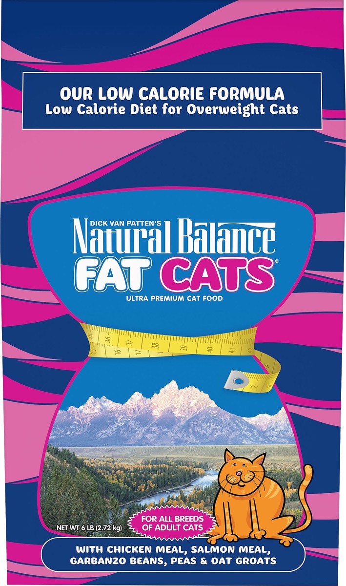 slide 1 of 7, Natural Balance Fat Cats Chicken & Salmon Formula Low Calorie Dry Cat Food, 6-Pound, 6 lb