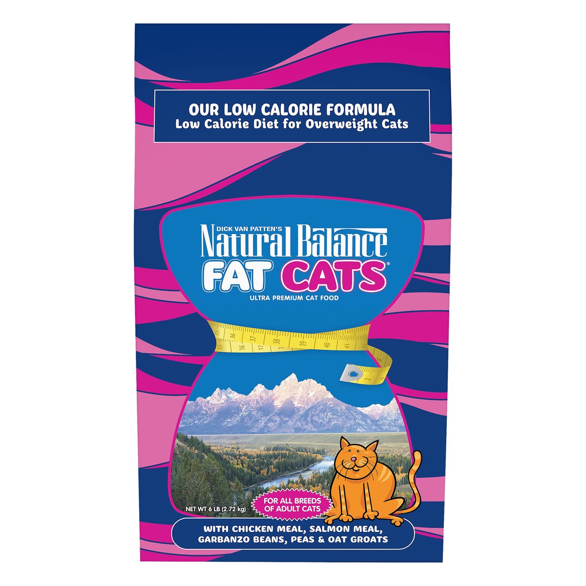 slide 1 of 7, Natural Balance Fat Cats Chicken & Salmon Formula Low Calorie Dry Cat Food, 6-Pound, 6 lb