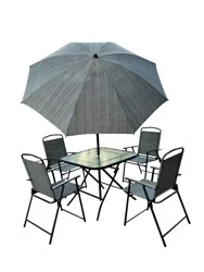 HD Designs Outdoors Orchards Sling Folding Dining Set, 6 pc