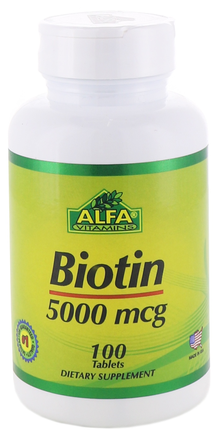 slide 1 of 1, Alfa Biotin 5000mcg, 1 ct