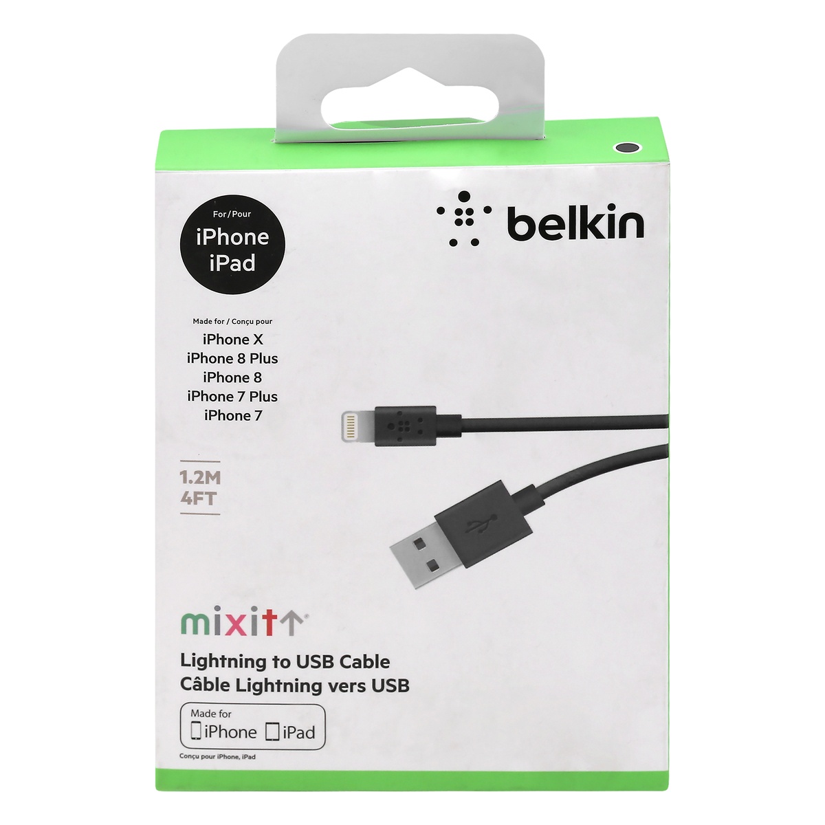 slide 1 of 8, Belkin Mixit Lightning-To-Usb Chargesync Cable For Apple Iphone 5 - 4 Foot - Black, 1 ct