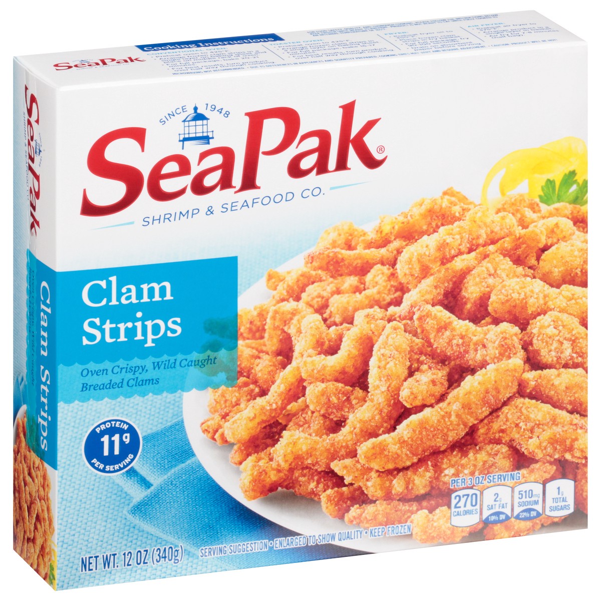 slide 2 of 9, SeaPak Clam Strips, 12 oz