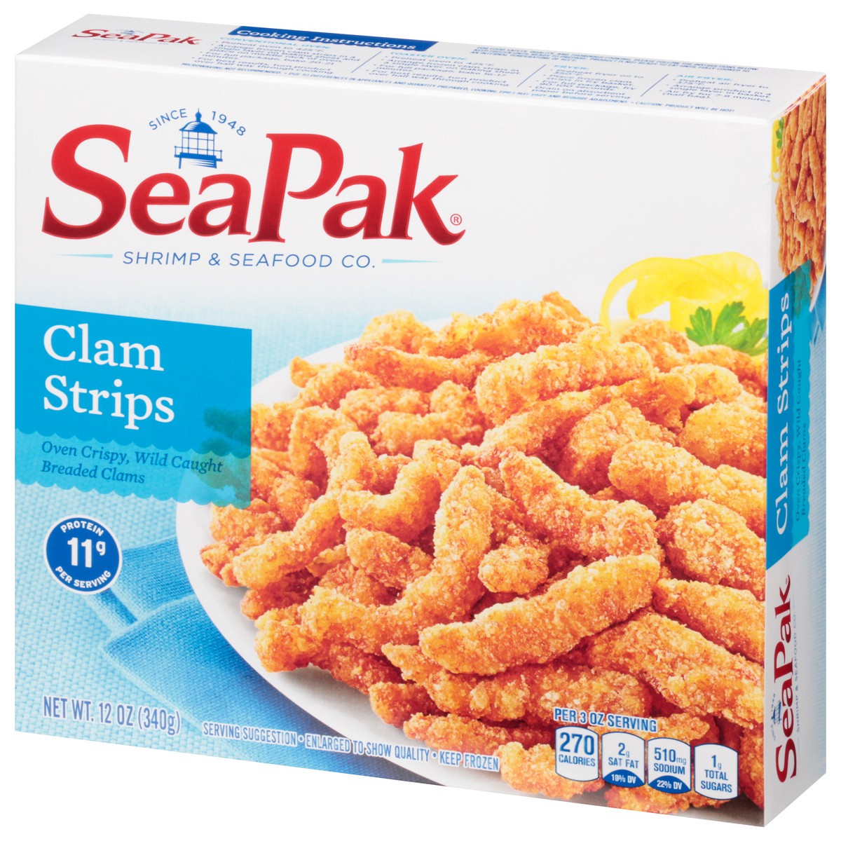 slide 3 of 9, SeaPak Clam Strips, 12 oz