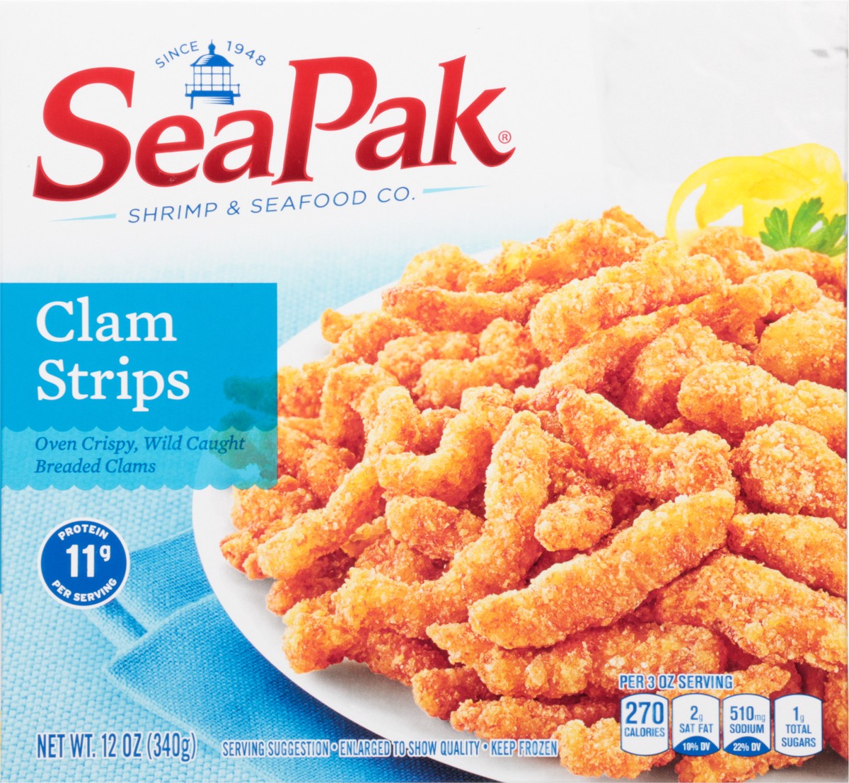 slide 6 of 9, SeaPak Clam Strips, 12 oz